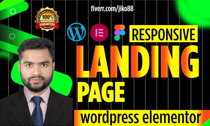build a professional wordpress landing page design using elementor pro