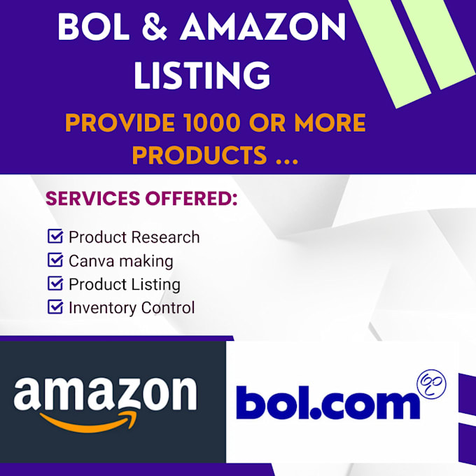do product listing ,canva and product research on bol com