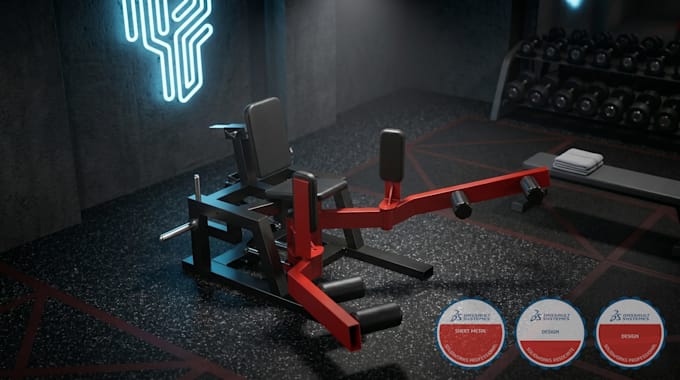 engineer commercial gym equipment and provide 3d cad design