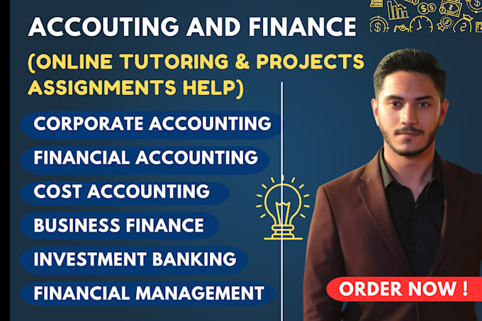 Be your accounting, finance online tutor and help you in assignments or ...