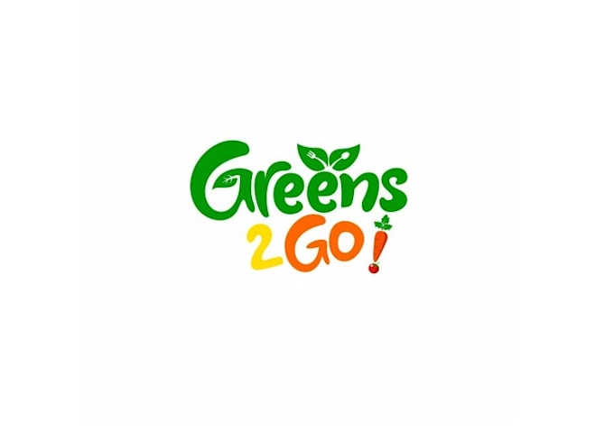 design vegetables healthy fast food logo