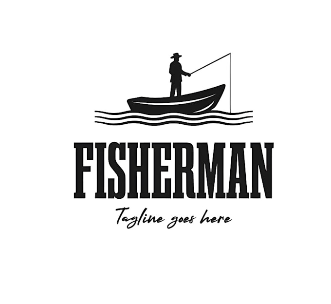 design awesome fisherman logo