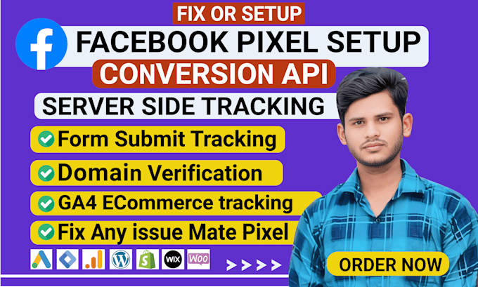 setup facebook pixel conversion API fix meta pixel via GTM by ga4, utm tracking