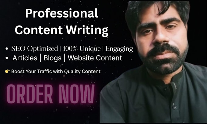 write SEO optimized articles and blog writing, for your website
