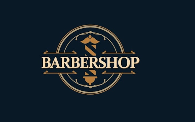 make a professional barbershop logo design