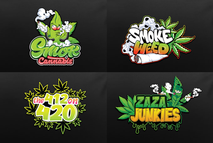 do attractive cannabis, weed, and kush logo for your strain