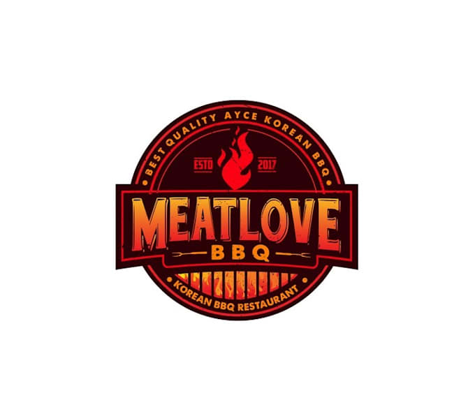 make meat lovers korean BBQ restaurant logo