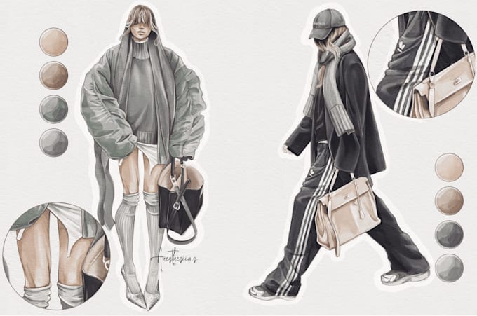 Create a time lapse video of your fashion illustration process by ...