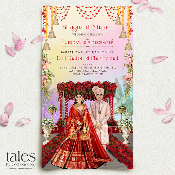 do caricature wedding invitation videos