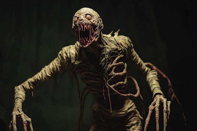 create a realistic fantasy horror character illustration