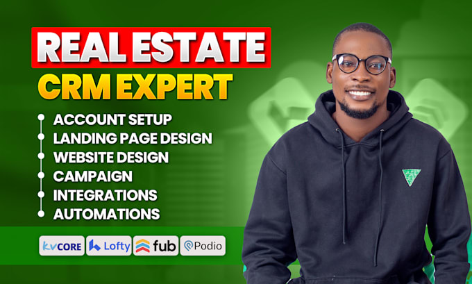set up real estate crm lofty crm, boldtrail, kvcore, gohighlevel, follow up boss
