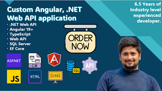 develop custom angular, dot net api, sql web application
