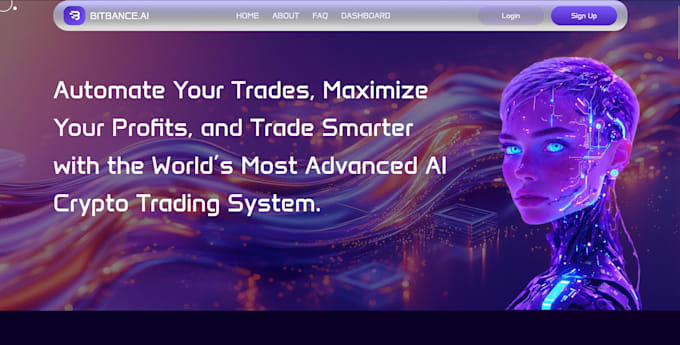 design web template with 3d model animation