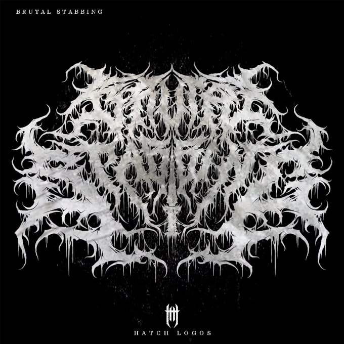 make a blackened crust punk logo