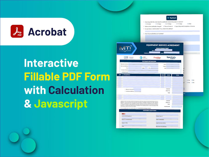 make fillable PDF forms, advanced digital form with calculation and javascript