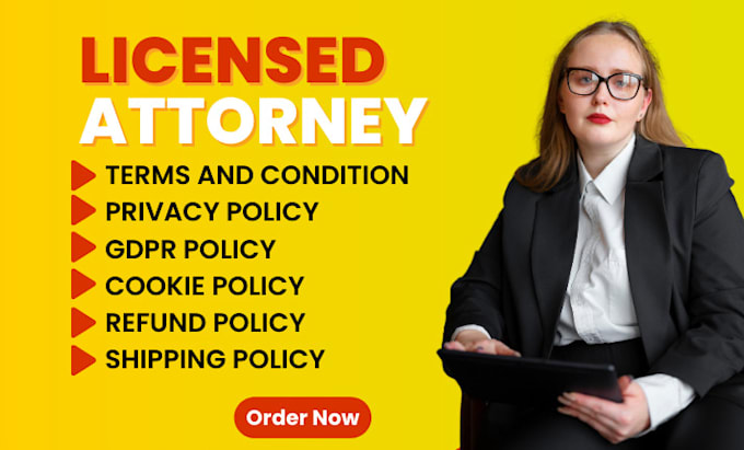 write privacy policy, gdpr policy, terms and conditions, cookie, refund policy