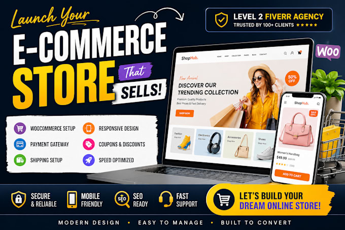 design a responsive woocommerce website for your ecommerce store