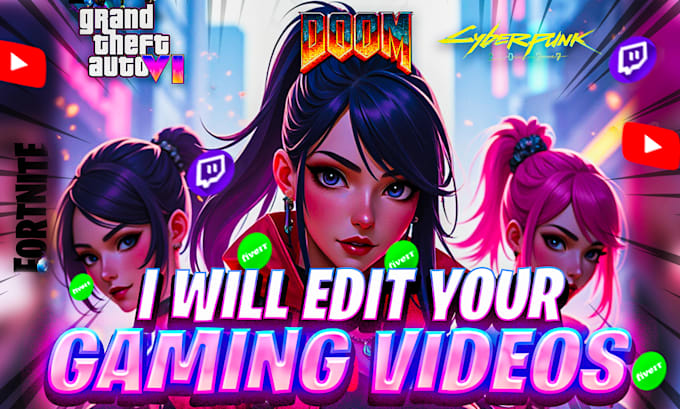 edit your professional or funny gaming videos for youtube