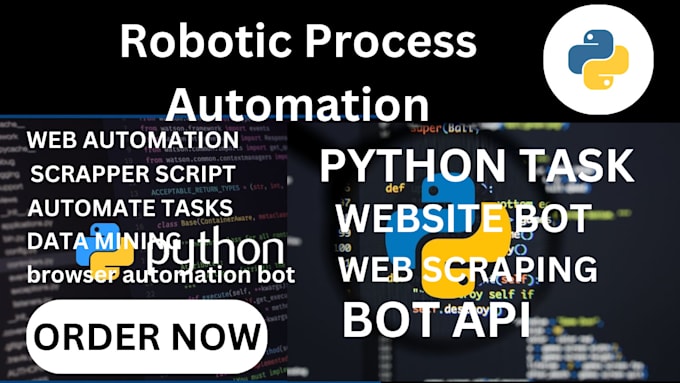 develop website automation ,python,selenium,automate task,web bot,web scraping