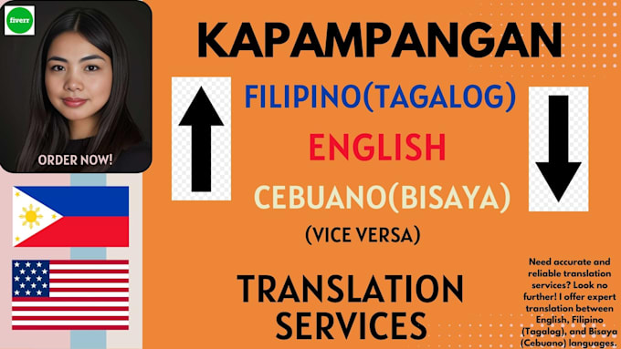translate kapampangan english tagalog bisaya vice versa