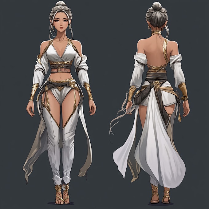 make game character art illustration for you