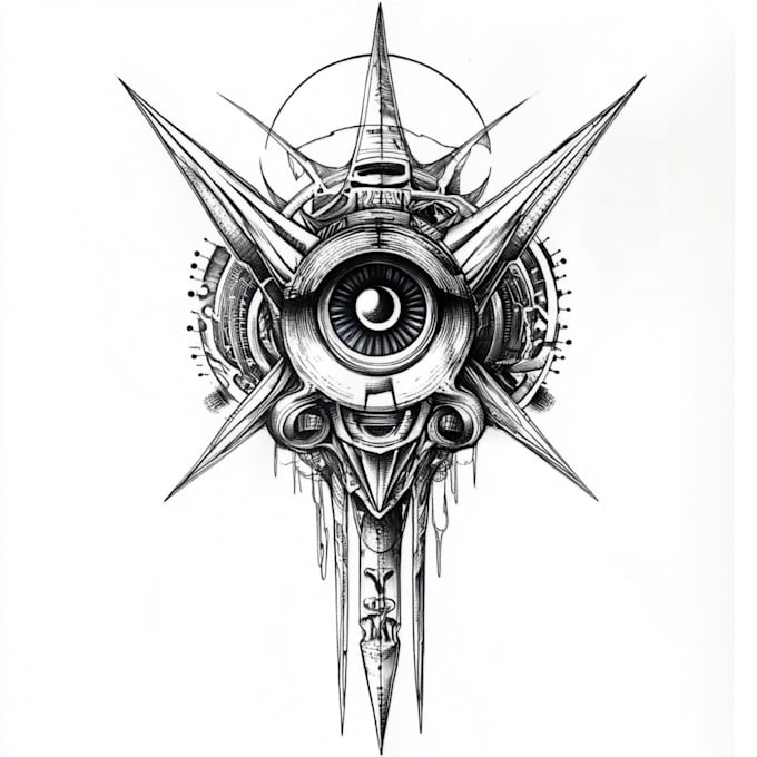 create a profesional tribal tattoo design