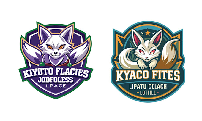 design mascot fox kitsune logo