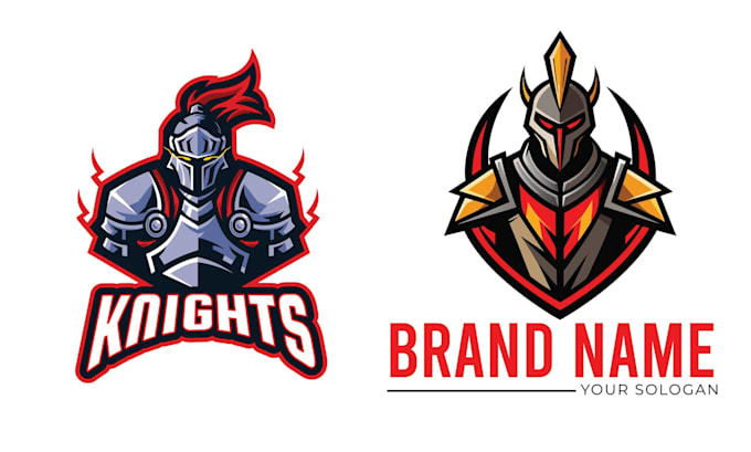 make high quality mascot knight helmet logo