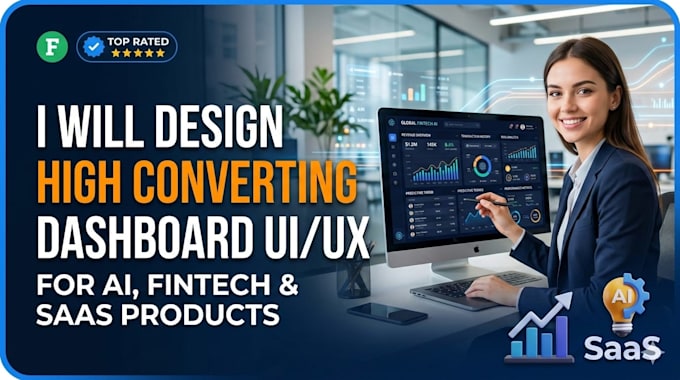 design high converting UI UX for ai fintech saas products