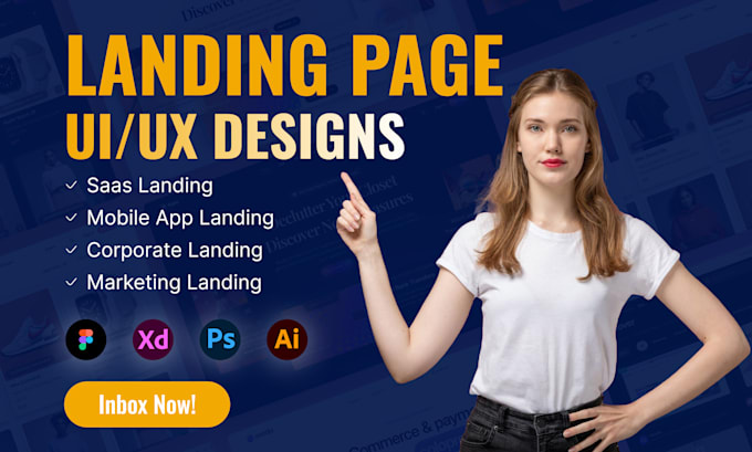 do clean professional web landing page UI UX design figma