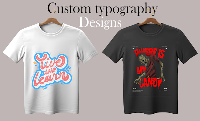 tshirt typography designs and custom merchandise design