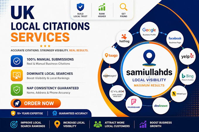 build UK local citations for google maps and local SEO