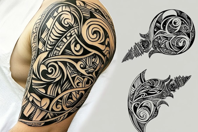 design a polynesian maori tribal tattoo