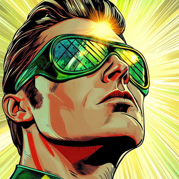 draw comic superhero pop art portraits
