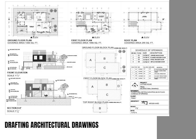 Provide autocad drafting services for architectural plans by Aroush ...