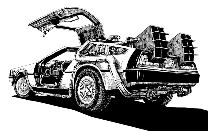 create detailed realistic line drawings for covers or books