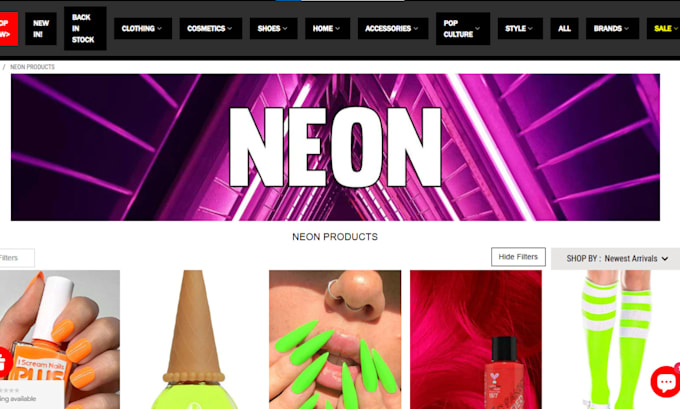 design profitable neon sign dropshipping store neon website neon store
