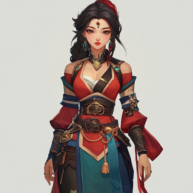 made an amazing dnd or game character art