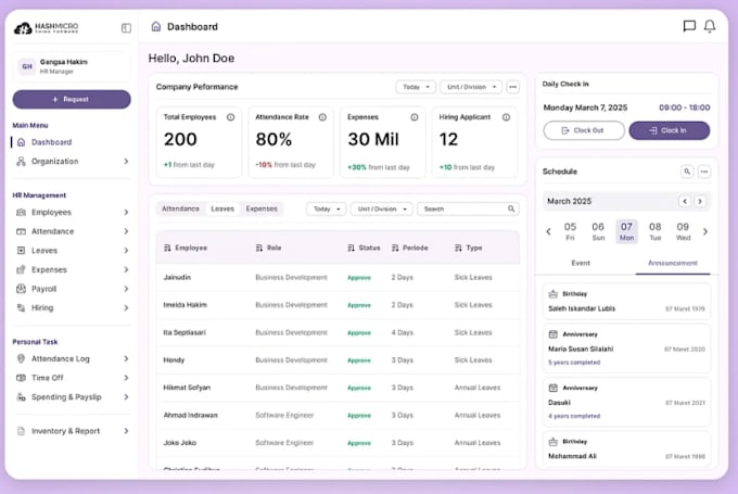 develop a scalable fullstack saas CRM inventory management enterprise web portal