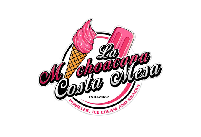 create exclusive and marvelous ice cream logo design