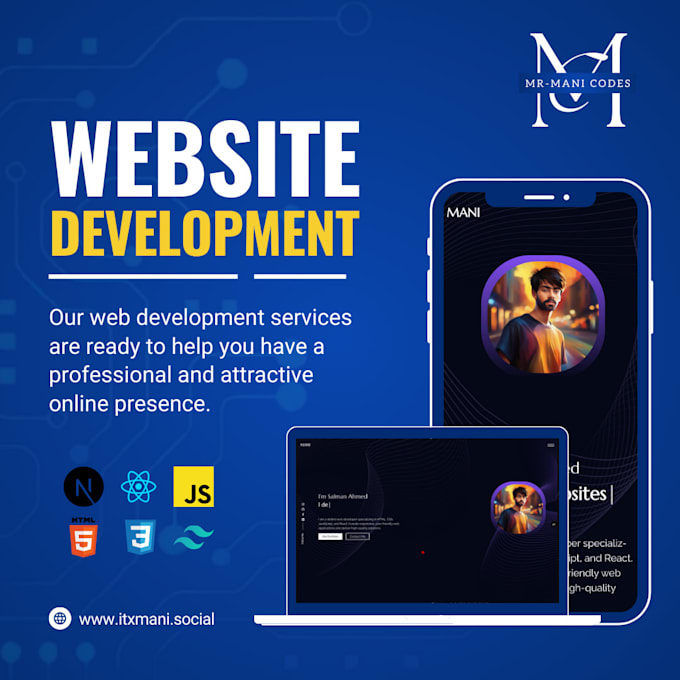 design stunning and responsive websites using nextjs, react