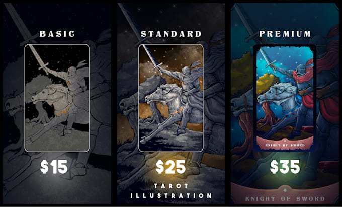 make tarot or oracle illustration