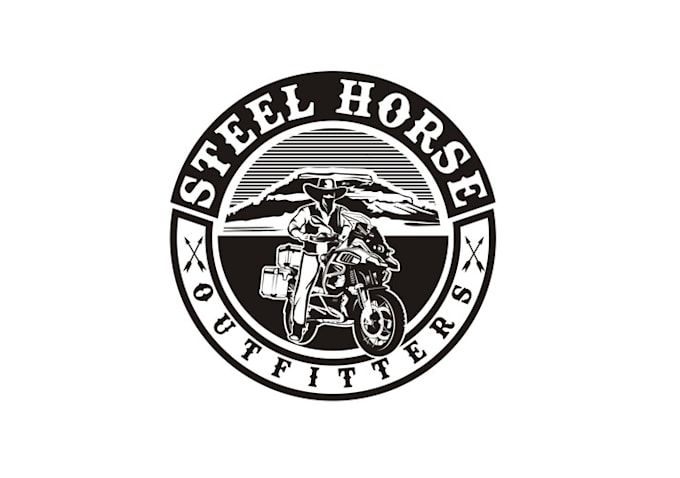 design adventure motorcycle business logo