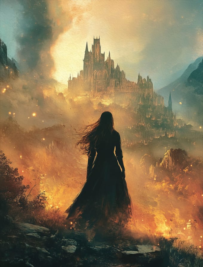 illustrate fantasy book cover and ebook cover