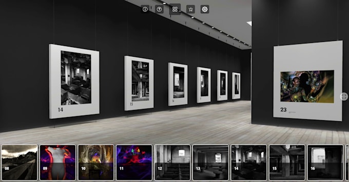 create a stunning 3d virtual art exhibition or gallery for artists and galleries