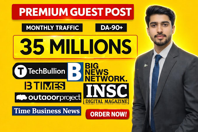 write and publish 20 guest post on news premium guest posting backlink services