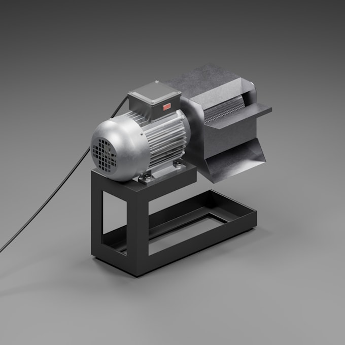 make 3d industrial machine design