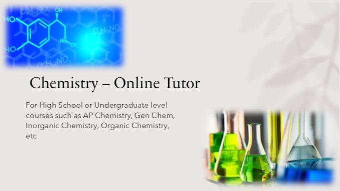 tutor you in chemistry