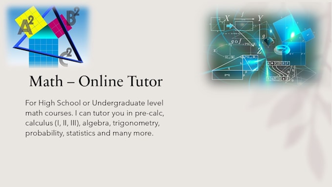 tutor you in math