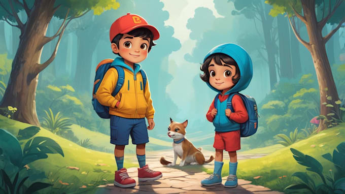 do children book illustrations, comic and artworks